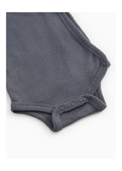 MarMar | Belita Rib Overslagromper Wol | Rainstorm