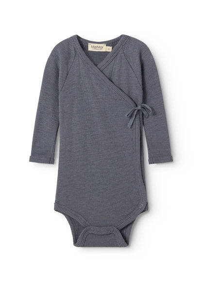 MarMar | Belita Rib Overslagromper Wol | Rainstorm