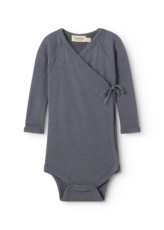 MarMar | Belita Rib Overslagromper Wol | Rainstorm