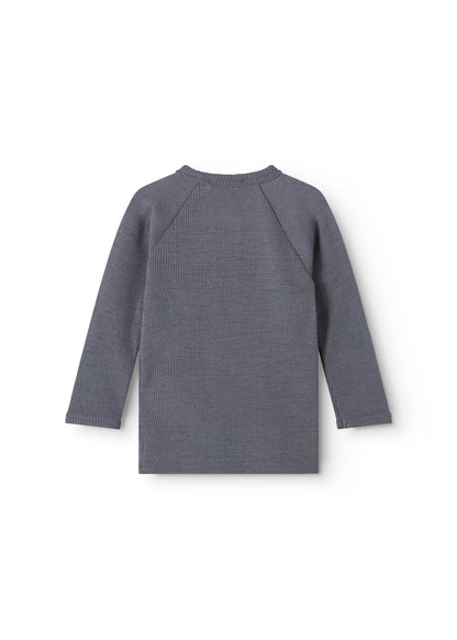 MarMar | Tut Wrap Rib Longsleeve Wol | Rainstorm