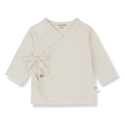 1+ In The Family | Newborn Overslag Longsleeve Elodie | Ecru