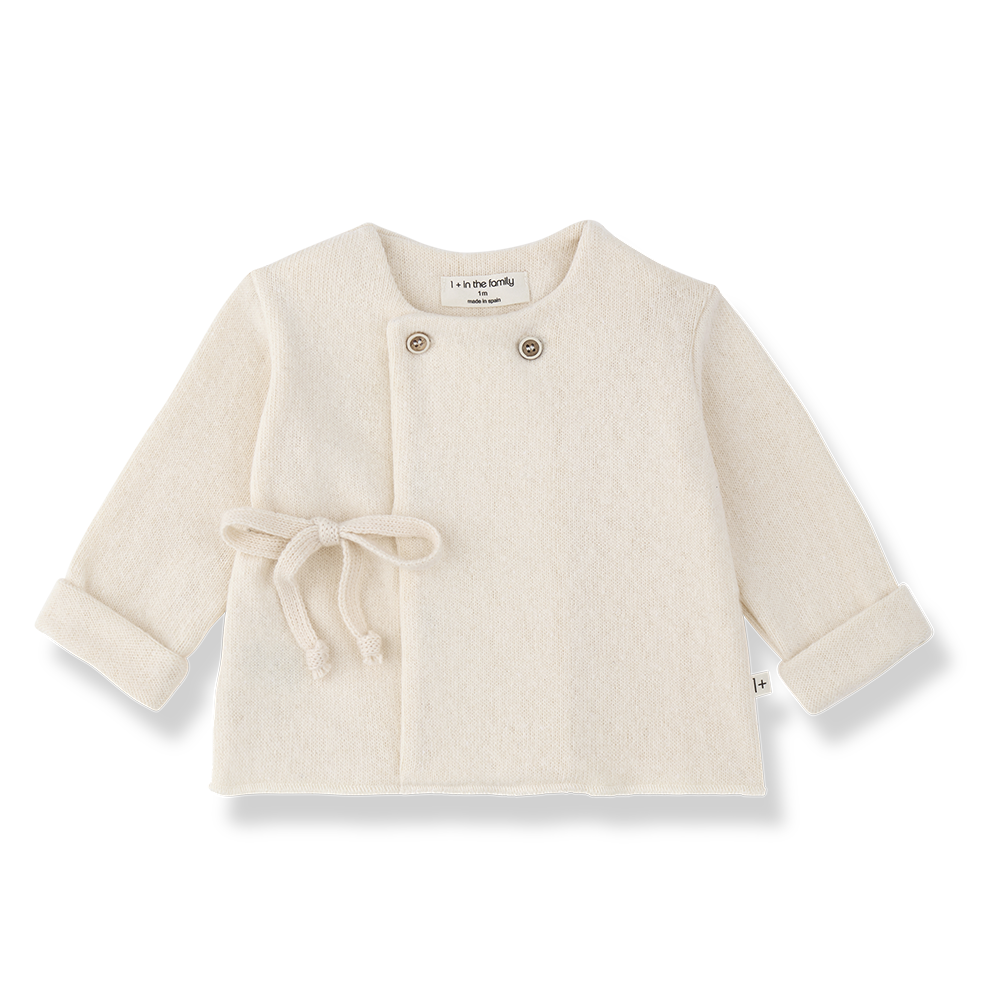 1+ In The Family | Newborn vestje Pessac | Ecru