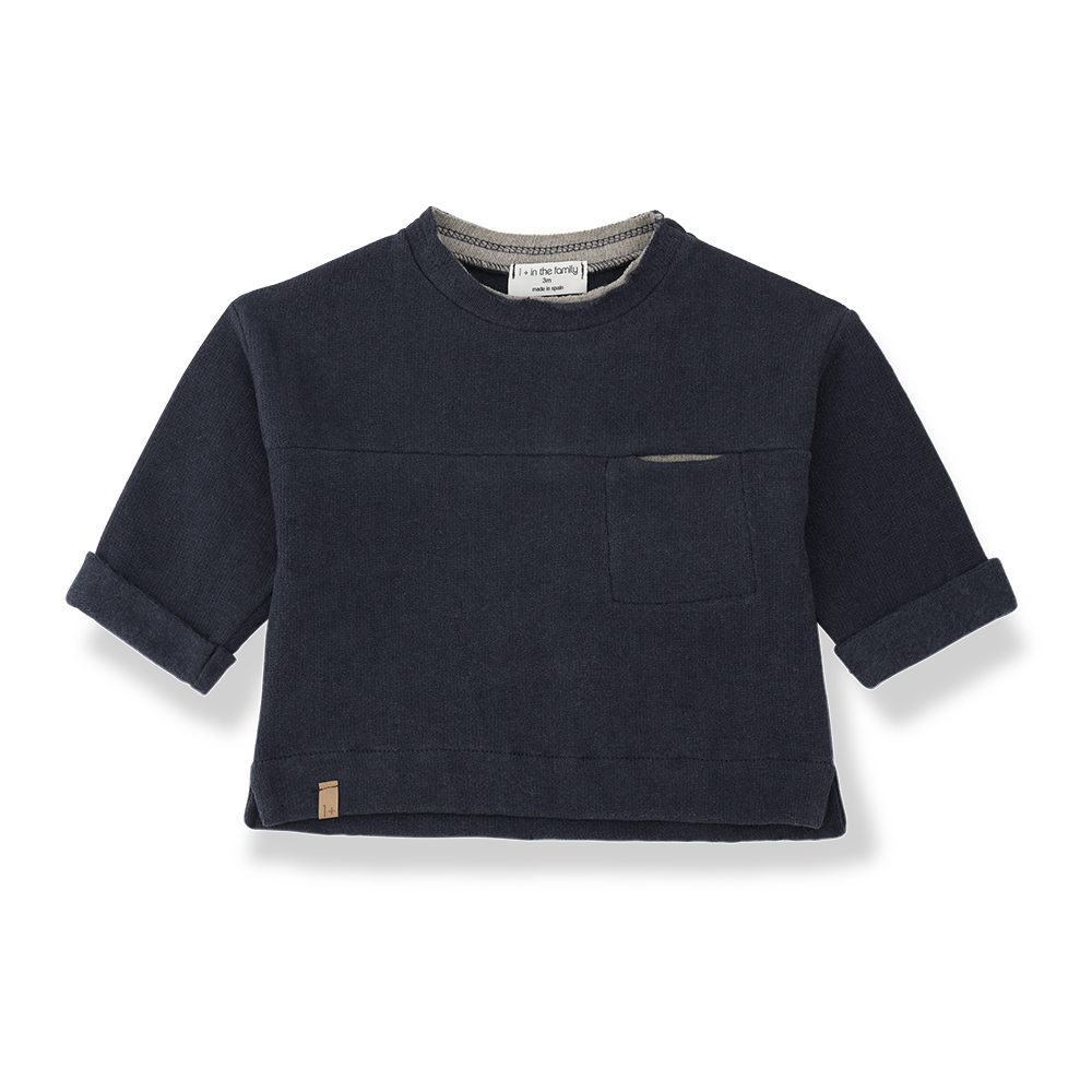 1+ In The Family | Trui Vercelli | Blauw