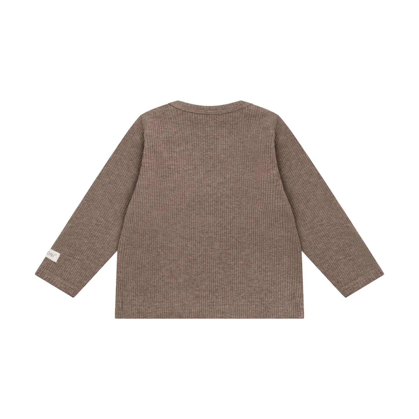 Fixoni | Longsleeve Rib Melange | Bruin