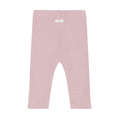 Fixoni | Legging Rib Melange | Roze