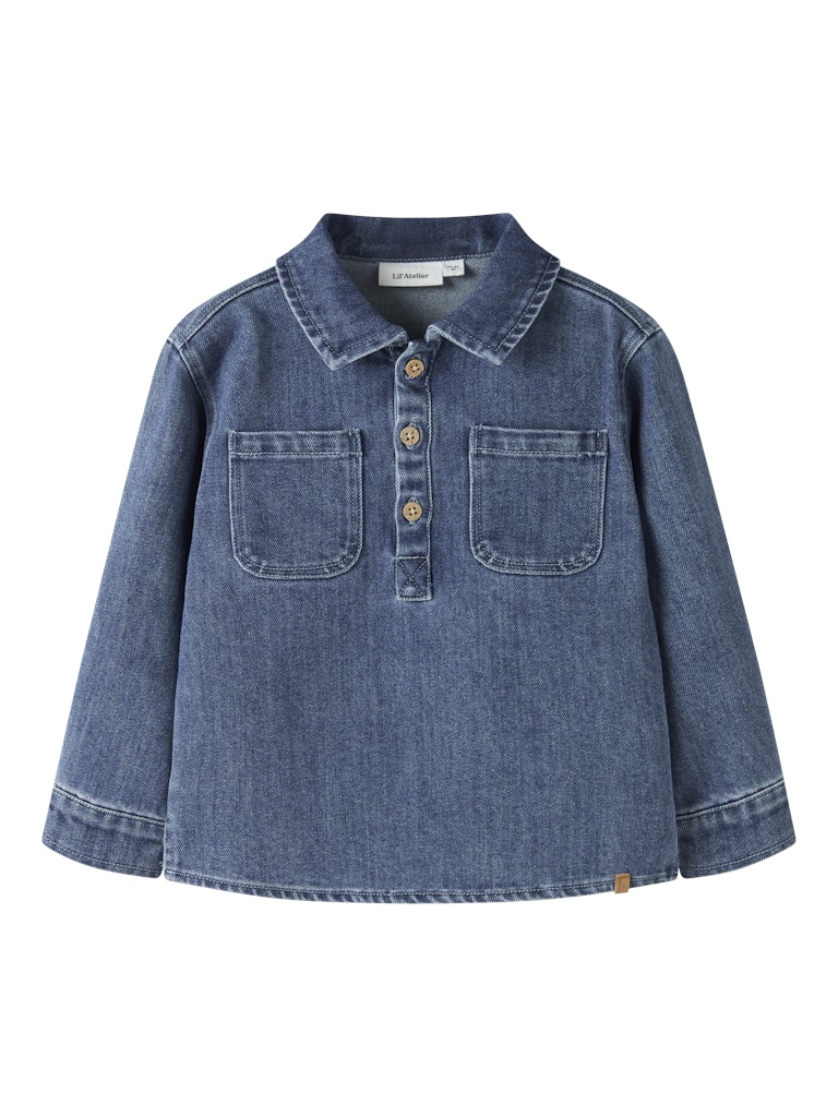 Lil' Atelier | Obello Loose Overshirt | Dark Blue Denim