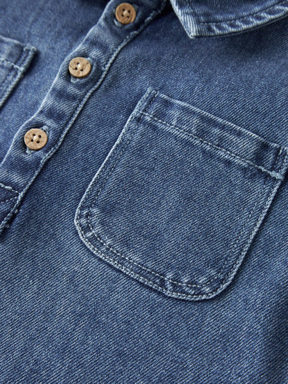 Lil' Atelier | Obello Loose Overshirt | Dark Blue Denim