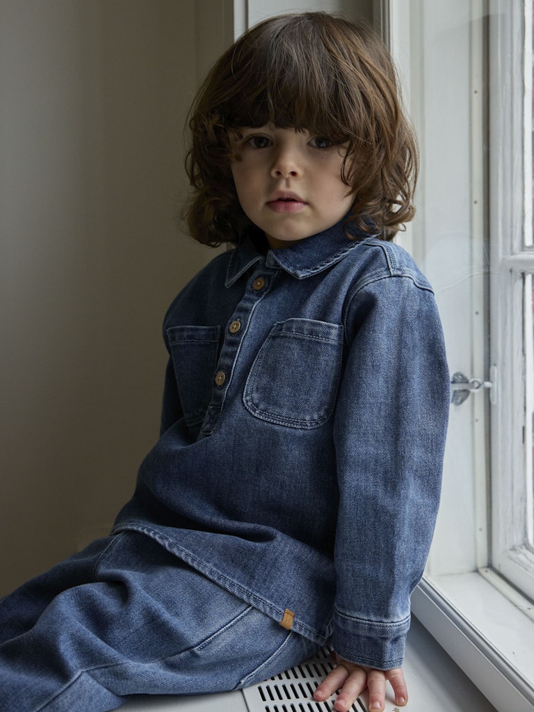 Lil' Atelier | Obello Loose Overshirt | Dark Blue Denim