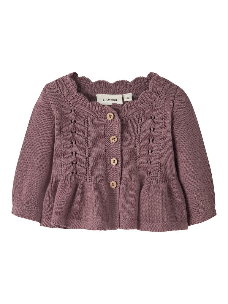Lil' Atelier | Ramla Gebreid Vest Baby | Rose Taupe