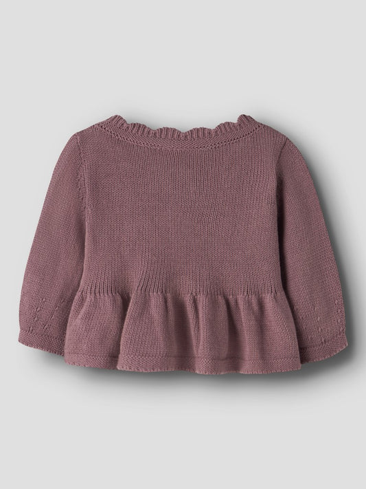 Lil' Atelier | Ramla Gebreid Vest Baby | Rose Taupe