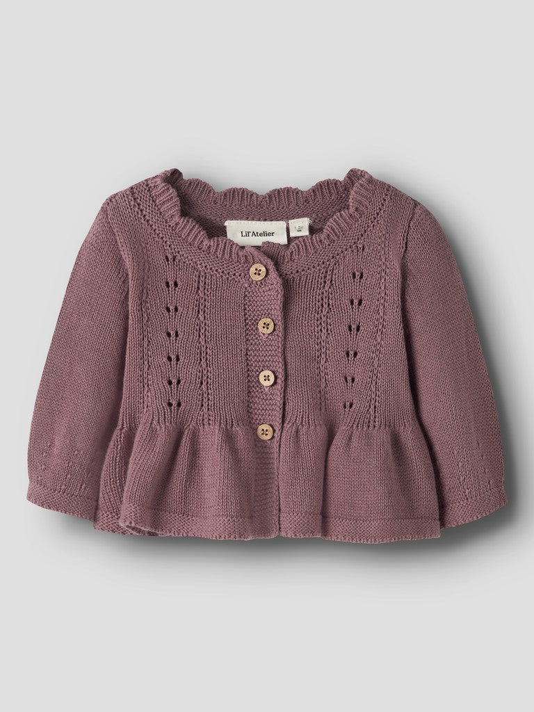 Lil' Atelier | Ramla Gebreid Vest Baby | Rose Taupe