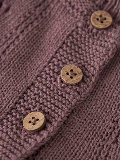 Lil' Atelier | Ramla Gebreid Vest Baby | Rose Taupe