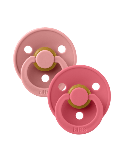 BIBS | Colour Fopspeen 2-pack | Dusty Pink/Coral - 5713795255184