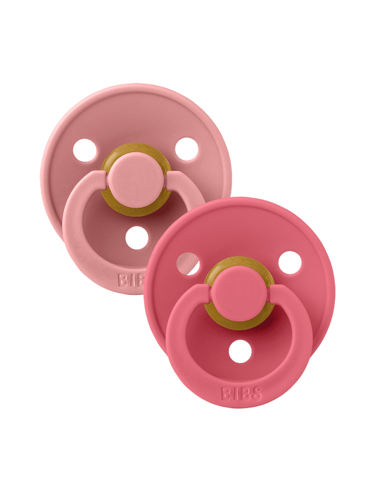 BIBS | Colour Fopspeen 2-pack | Dusty Pink/Coral - 5713795255184