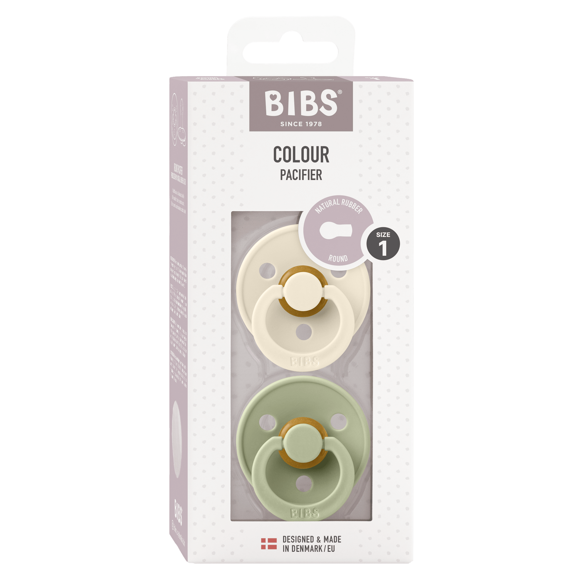 BIBS | Colour Fopspeen 2 - pack | Ivory Sage | Maat 1 - 
