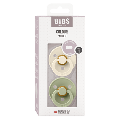 BIBS | Colour Fopspeen 2 - pack | Ivory Sage | Maat 1 - 