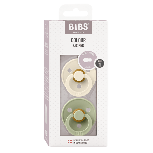 BIBS | Colour Fopspeen 2 - pack | Ivory Sage | Maat 1 - 