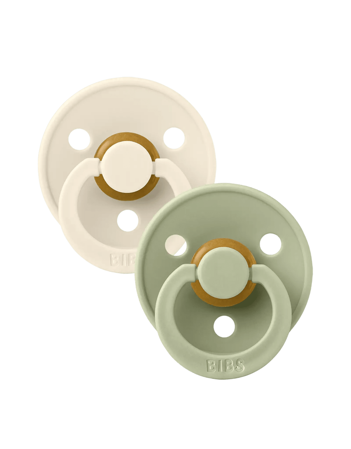BIBS | Colour Fopspeen 2-pack | Ivory Sage | Maat 1 - 5713795110438