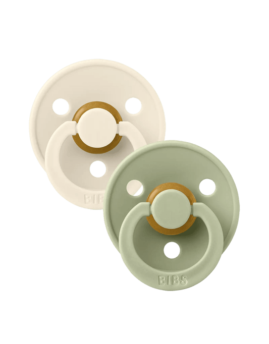 BIBS | Colour Fopspeen 2-pack | Ivory Sage | Maat 1 - 5713795110438