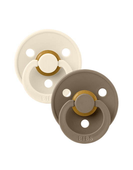 BIBS | Colour Fopspeen 2-pack | Ivory/Dark Oak - 5713795203451