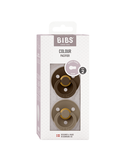 BIBS | Colour Fopspeen 2-pack | Mocha/Dark Oak - 