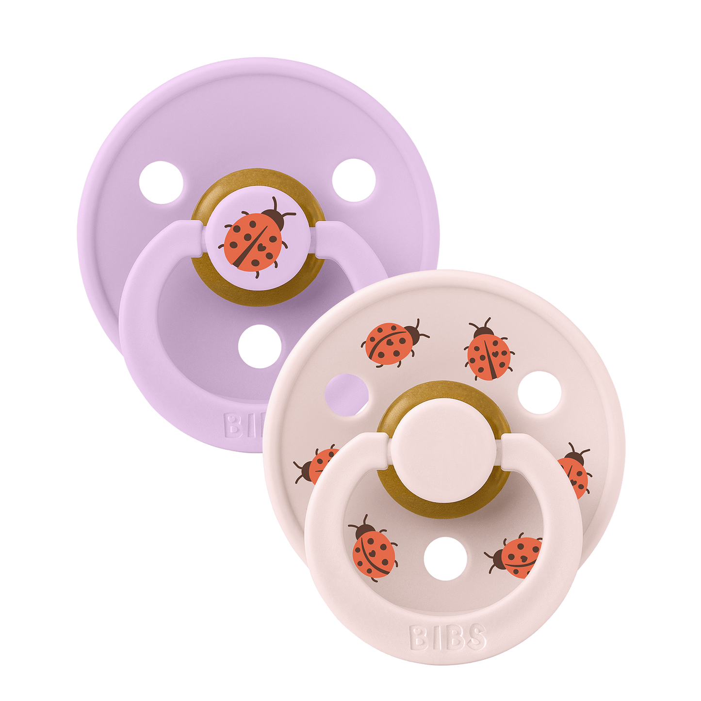 BIBS | Studio Colour Ladybug Fopspeen 2 - pack | Violet Sky | Maat 2 - 