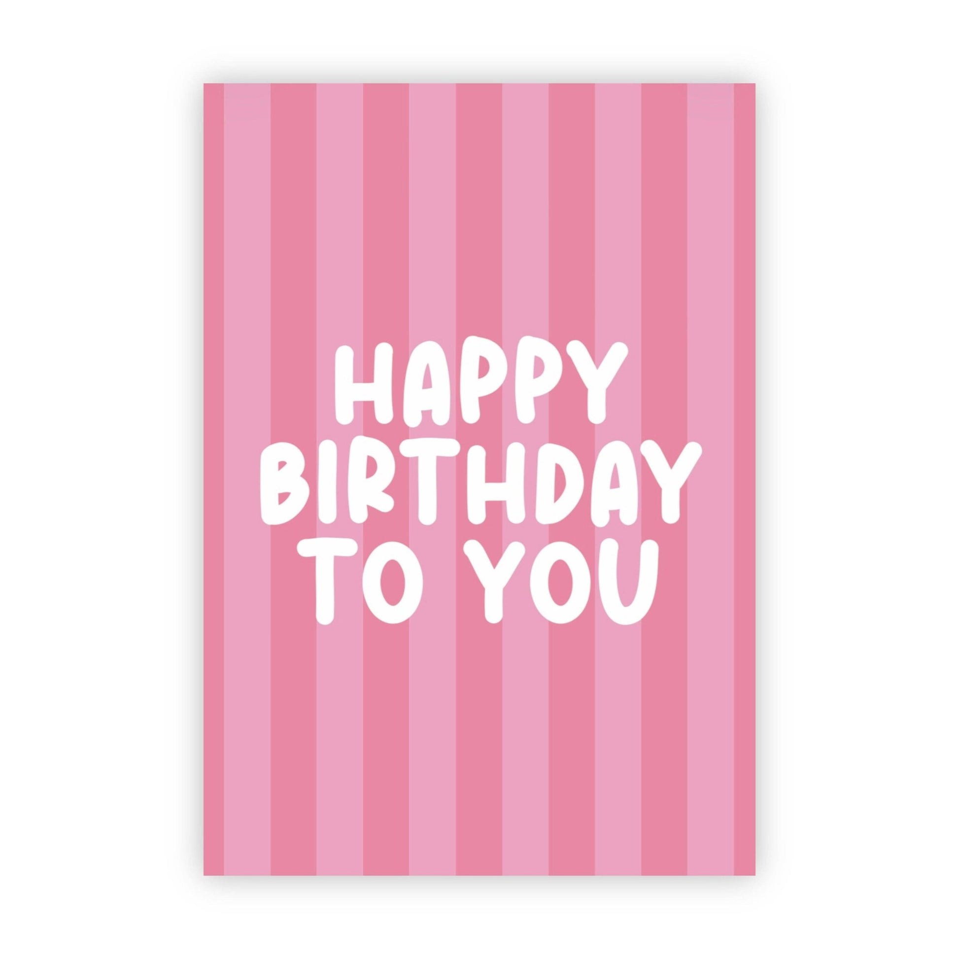 Dubbele wenskaart | Happy birthday to you - 