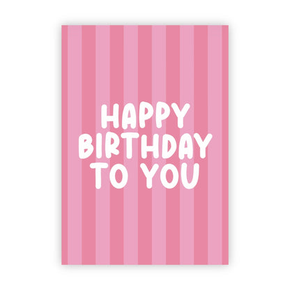 Dubbele wenskaart | Happy birthday to you - 