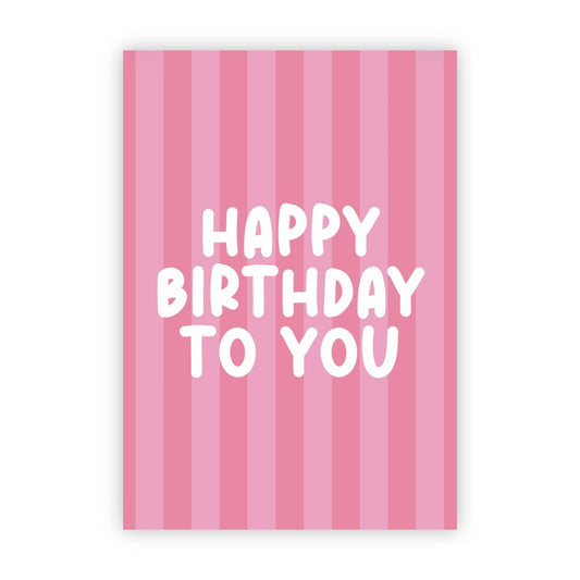 Dubbele wenskaart | Happy birthday to you - 