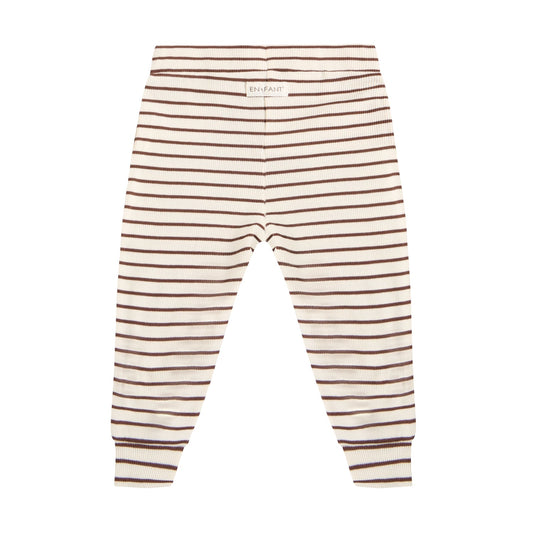 En Fant | Gestreepte Rib Broek | Chestnut - 5713438941689