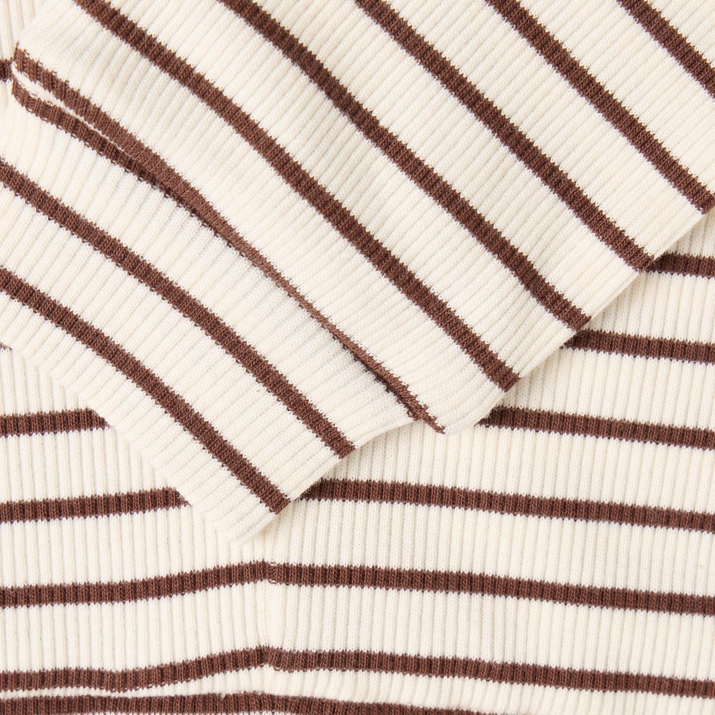 En Fant | Gestreepte Rib Broek | Chestnut - 5713438941689