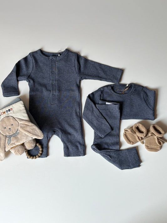 Fixoni | Boxpakje Rib Melange | Donkerblauw - 5713438966071