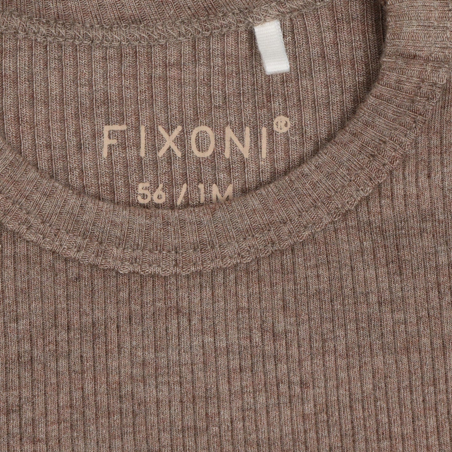 Fixoni | Longsleeve Rib Melange | Bruin -