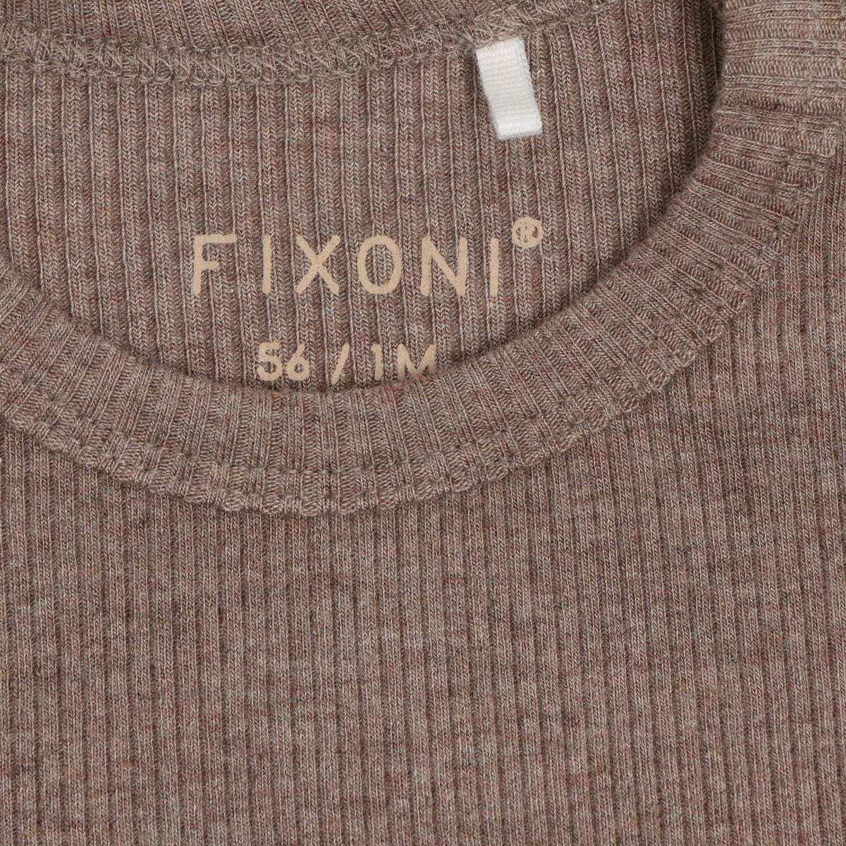 Fixoni | Longsleeve Rib Melange | Bruin -