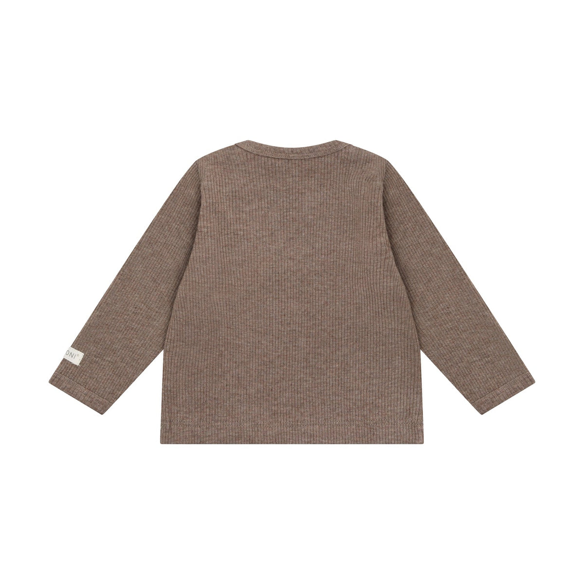 Fixoni | Longsleeve Rib Melange | Bruin -