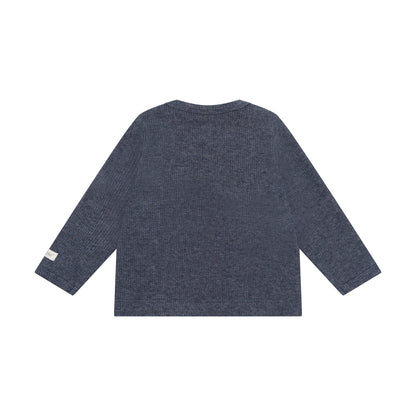 Fixoni | Longsleeve Rib Melange | Donkerblauw - 5713438965364