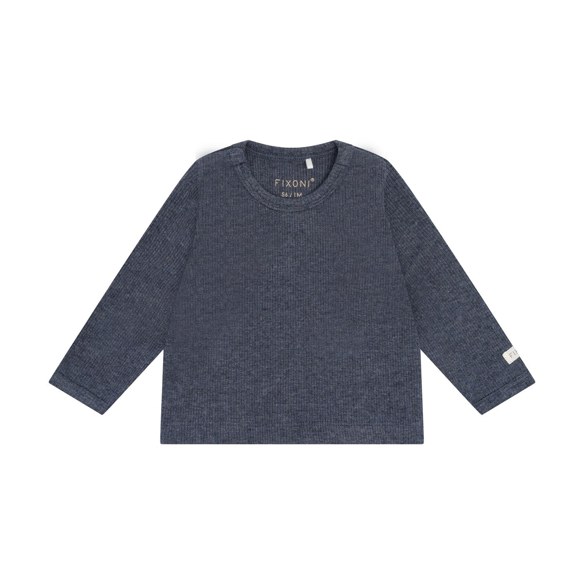 Fixoni | Longsleeve Rib Melange | Donkerblauw - 5713438965364