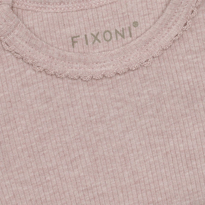 Fixoni | Longsleeve Rib Melange | Roze - 5713438965289