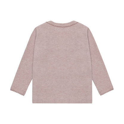 Fixoni | Longsleeve Rib Melange | Roze - 5713438965289