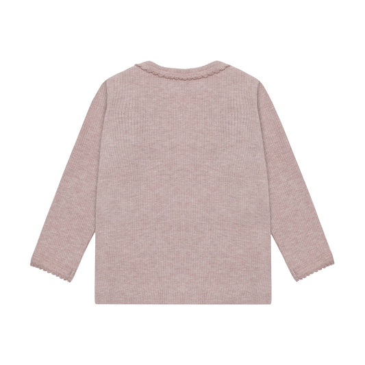 Fixoni | Longsleeve Rib Melange | Roze - 5713438965289