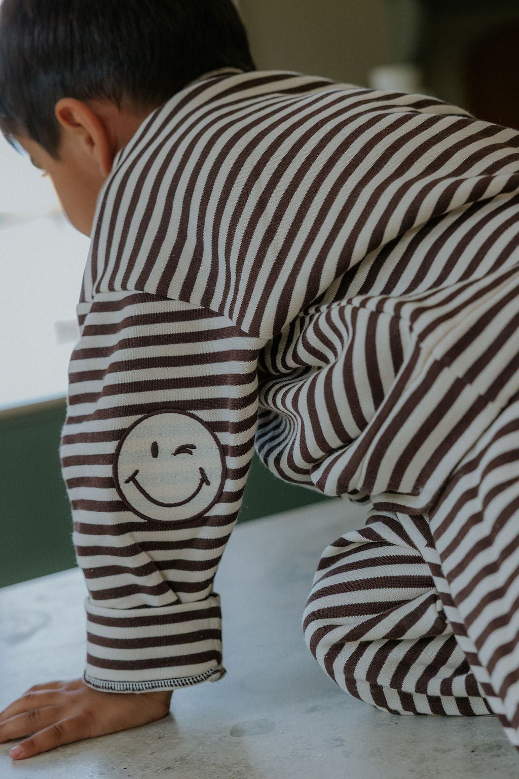Fliink | Alvin Gestreepte Sweater | Coffee Bean - 5715435150460