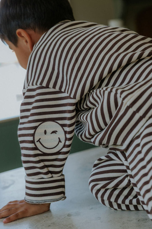 Fliink | Alvin Gestreepte Sweater | Coffee Bean - 5715435150460
