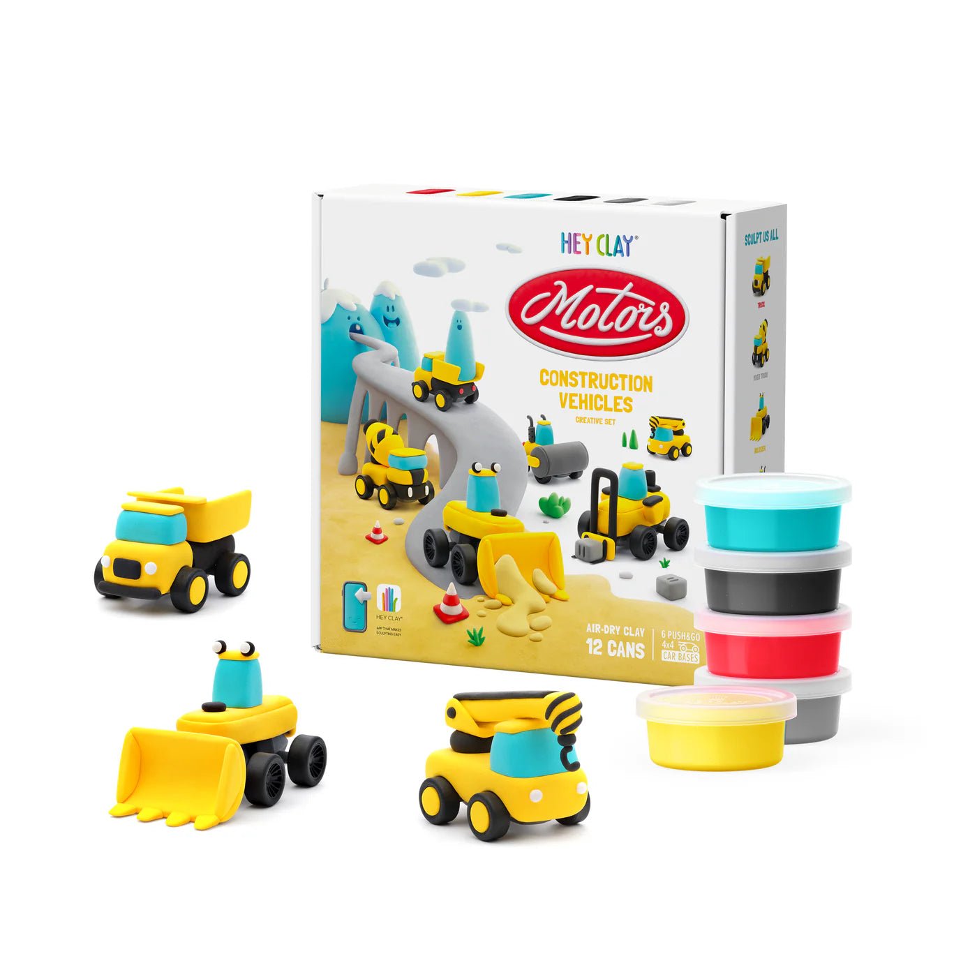HeyClay | Construction Vehicles | 12 Cans - 4897105244417