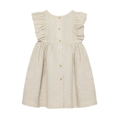 Huttelihut | Linnen Jurk | Antique White - 5713438749193