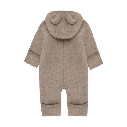 Huttelihut | Pram Suit Ears Wolfleece | Savannah Melange - 5713438945823