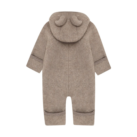 Huttelihut | Pram Suit Ears Wolfleece | Savannah Melange - 5713438945823