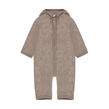 Huttelihut | Pram Suit Ears Wolfleece | Savannah Melange - 5713438945823