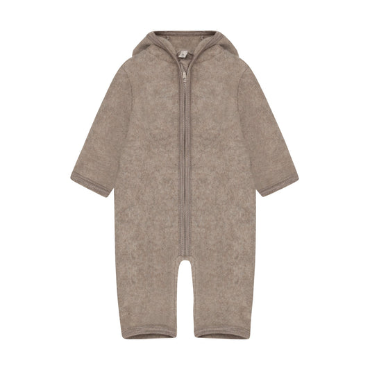 Huttelihut | Pram Suit Ears Wolfleece | Savannah Melange - 5713438945823
