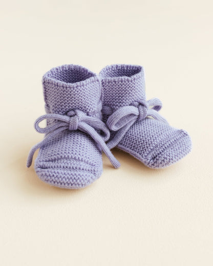 Hvid | Babyslofjes 0 - 9m | Lila - 