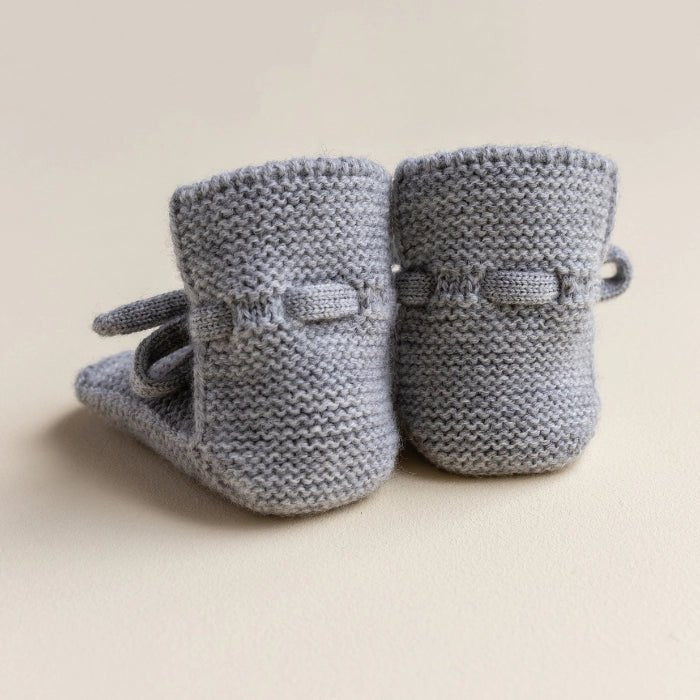 Hvid | Babyslofjes | Grey Melange - 